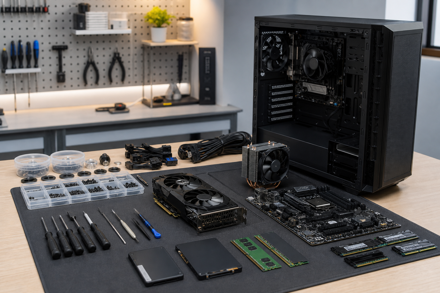 Banco di lavoro per upgrade e riparazione PC